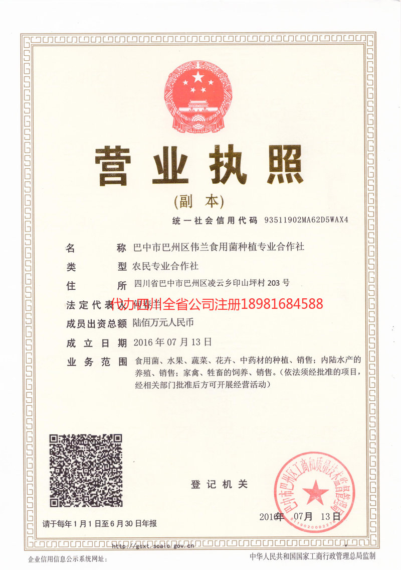 山西山西伟兰食用菌种植专业合作社